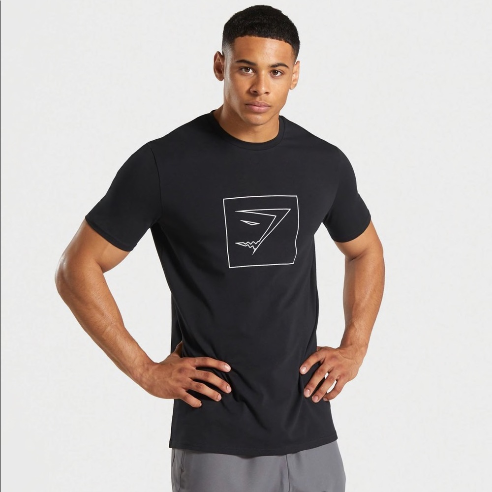 Gymshark Outline T-Shirt - Black